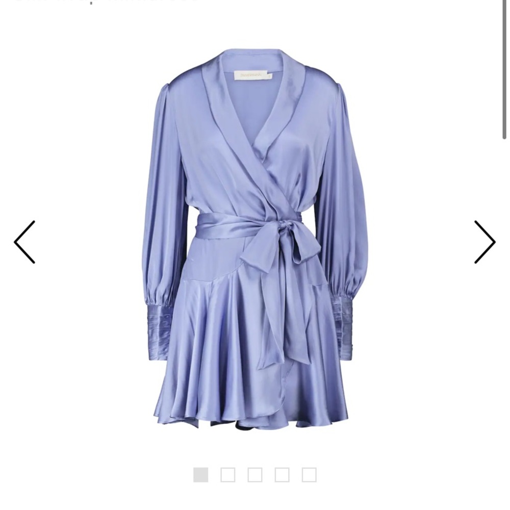 Zimmerman blue silk wrap dress